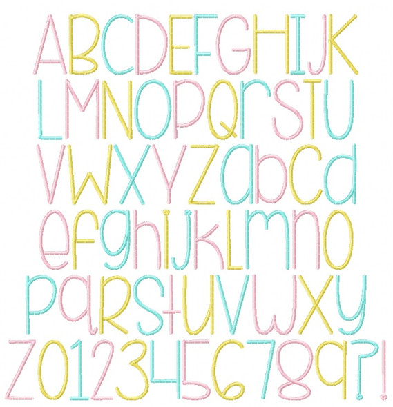 Natalie  Embroidery Font Design Alphabet