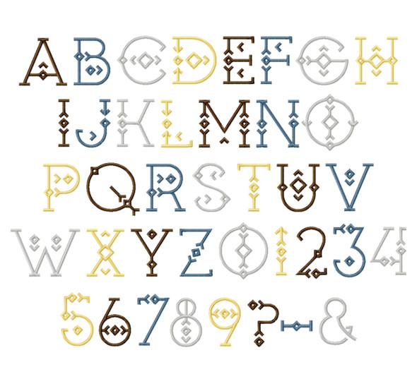 Nordic Embroidery Font