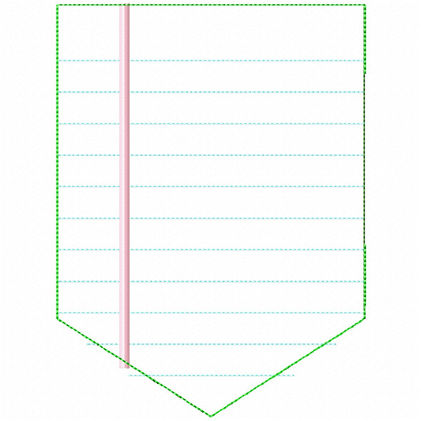 Back to School Notebook Paper Pocket Embellishment