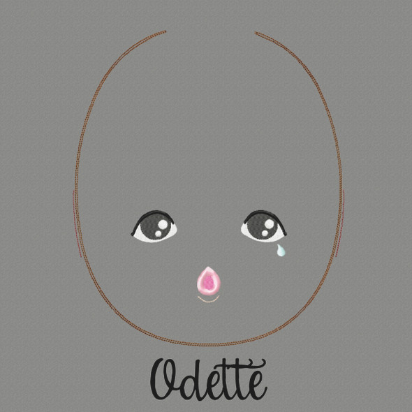 Odette Doll Faces Addon Machine Embroidery Design