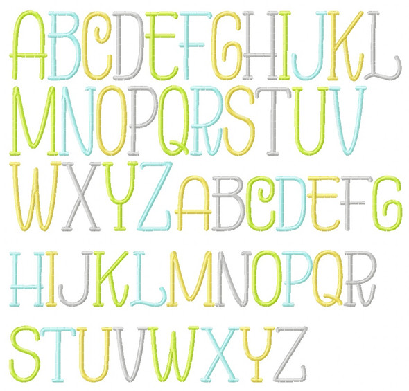 Parker Embroidery Font Machine Embroidery Design