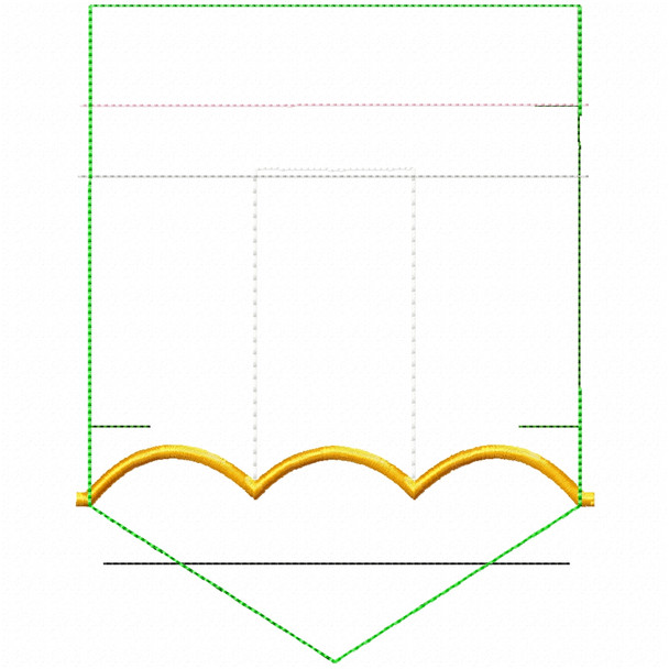Back to School Pencil Pocket Embellishment Machine Embroidery Design