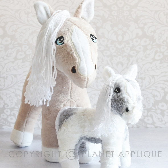 Pepper Horse Pony Plush Machine Embroidery Design Project For Instant Download