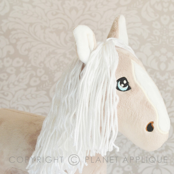 Pepper Horse Pony Plush Machine Embroidery Design Project For Instant Download