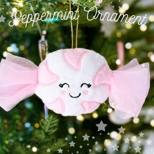 In the Hoop Peppermint Candy Ornament Machine Embroidery Design