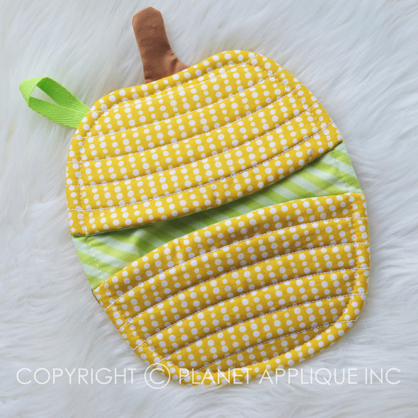 In the Hoop Pumpkin Potholder and Mug Rug Machine Embroidery Design