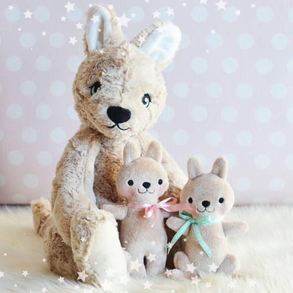 In the Hoop Katie Kangaroo Plush Stuffie Design for Machine Embroidery