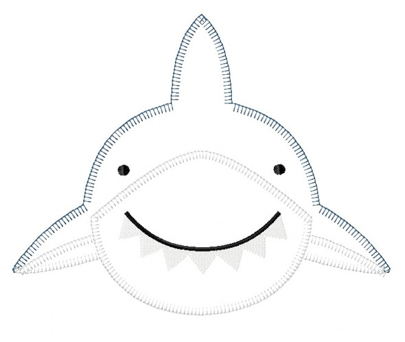 Shark 2 Blanket and Vintage Stitch Applique Machine Embroidery Design