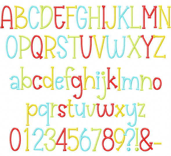 Shiloh Font Alphabet Machine Embroidery Design