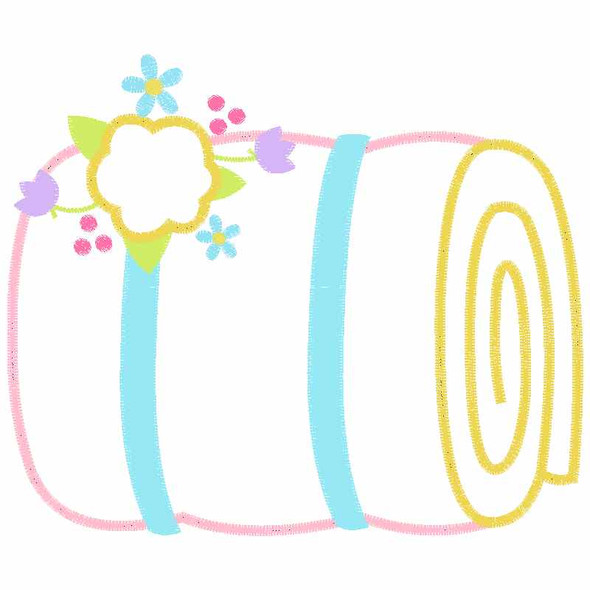 Sleeping Bag Satin and Zigzag Applique Embroidery Design