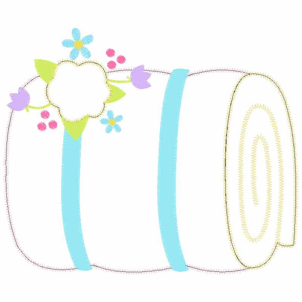 Sleeping Bag Satin and Zigzag Applique Embroidery Design