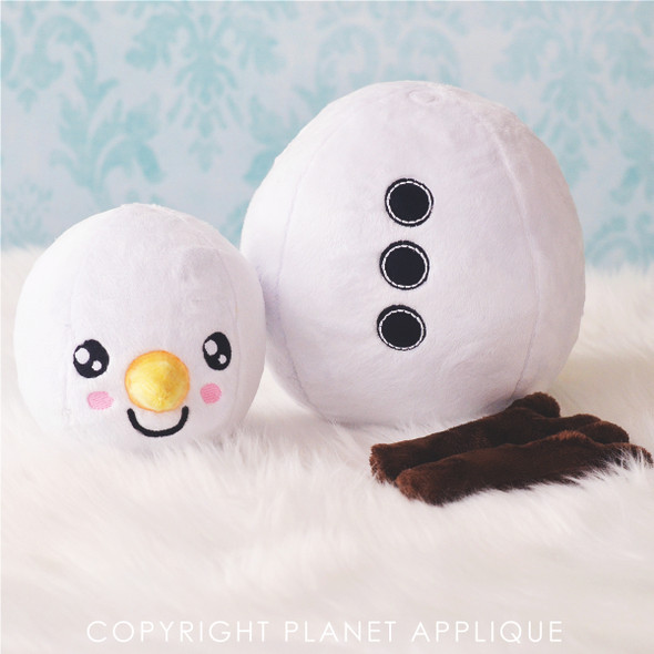 In the Hoop Buildable  Simon Snowman  Embroidery Design