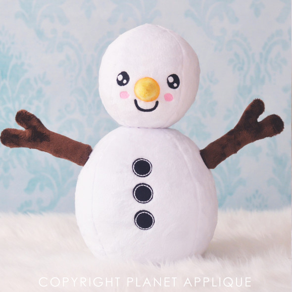 In the Hoop Buildable  Simon Snowman  Embroidery Design