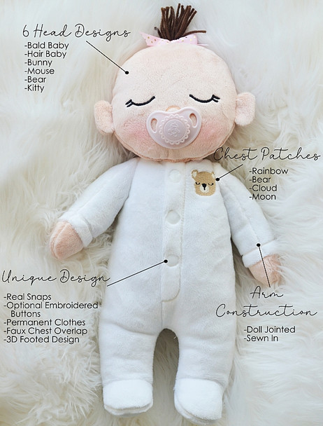 In the Hoop Snuggle Babies Doll Machine Embroidery Design