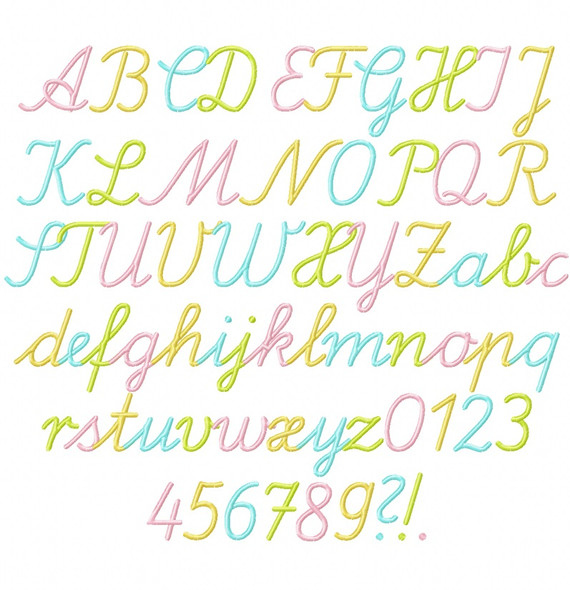 Taylor Embroidery Font