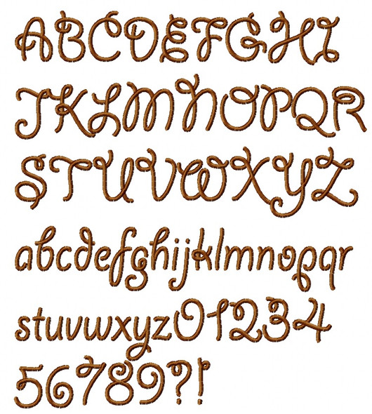 Texan Belle Embroidery Font Design Alphabet
