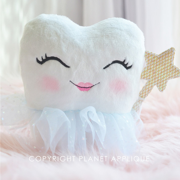 In the Hoop Tooth Fairy Plushie Machine Embroidery Design