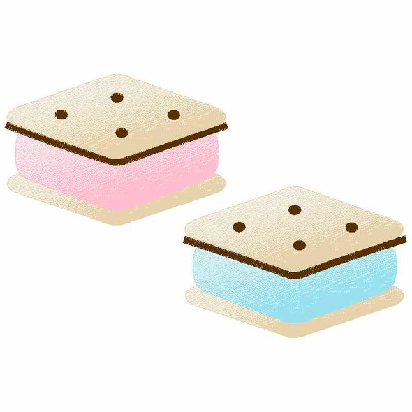 Two Smores Sketch Applique Embroidery Design