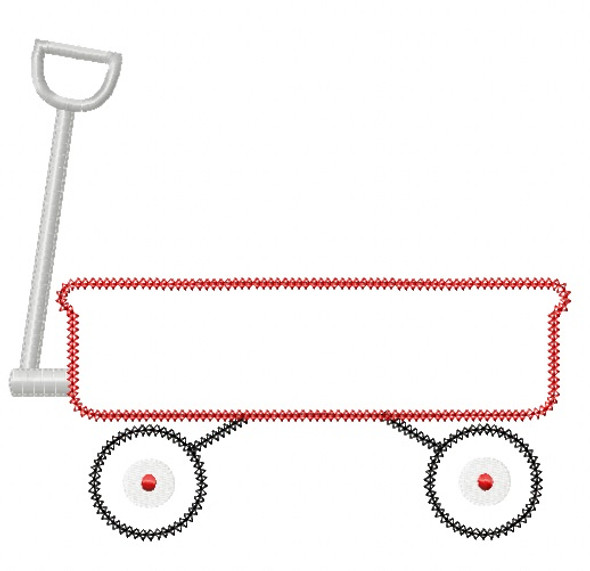 Wagon 2 Vintage and Chain Stitch Applique Machine Embroidery Design