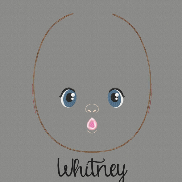 Whitney Doll Faces Addon Machine Embroidery Design