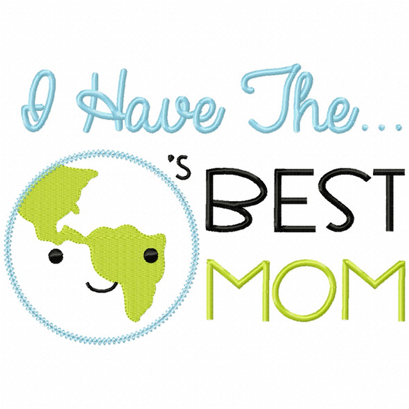 Worlds Best Mom Vintage and Chain Applique Machine Embroidery Design