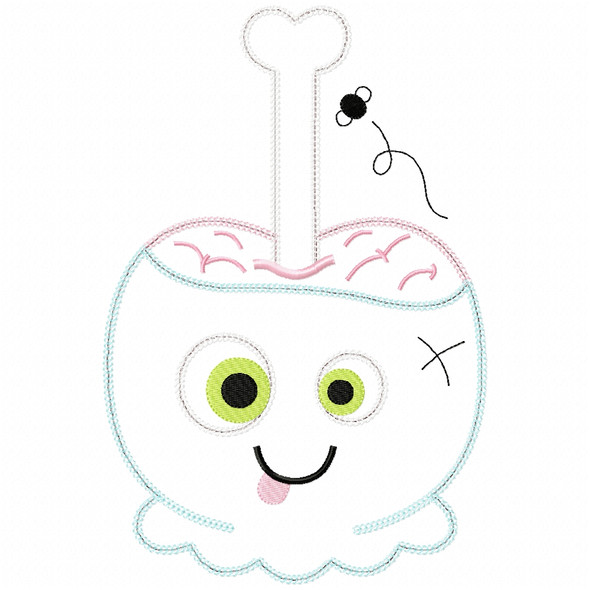 Zombie Candy Apple Vintage and Chain Applique Embroidery Design